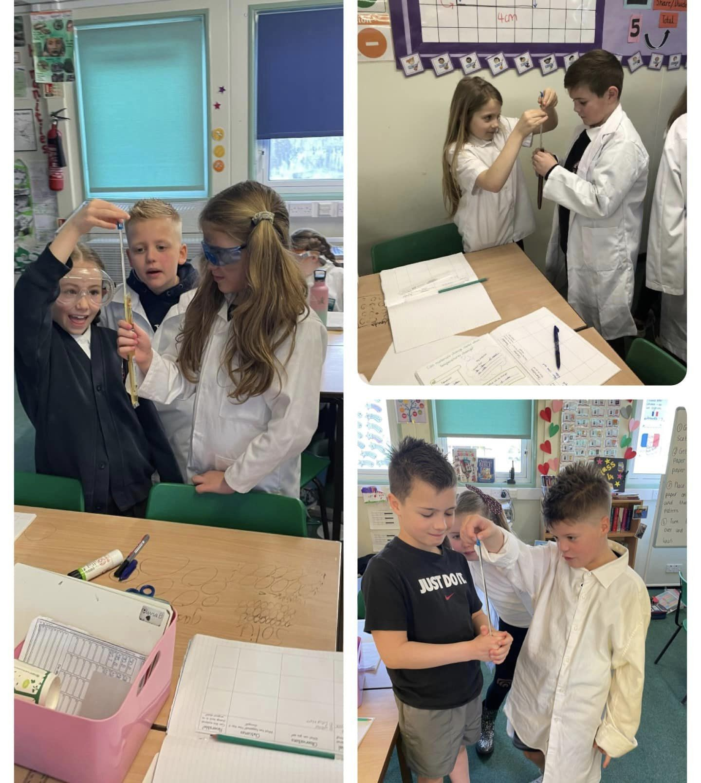 Class 4 taking measurements